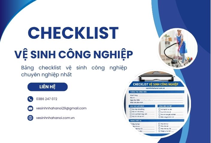 Bảng check list vệ sinh công nghiệp