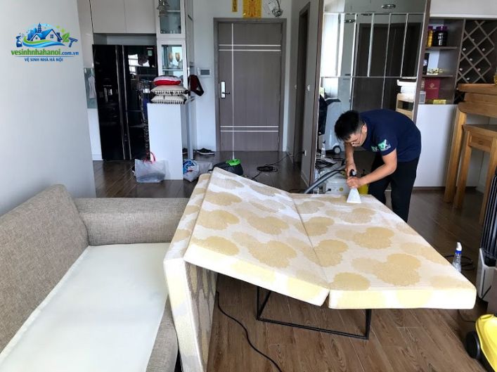 Dịch vụ giặt đệm bông ép tại nhà giá rẻ, chuyên nghiệp