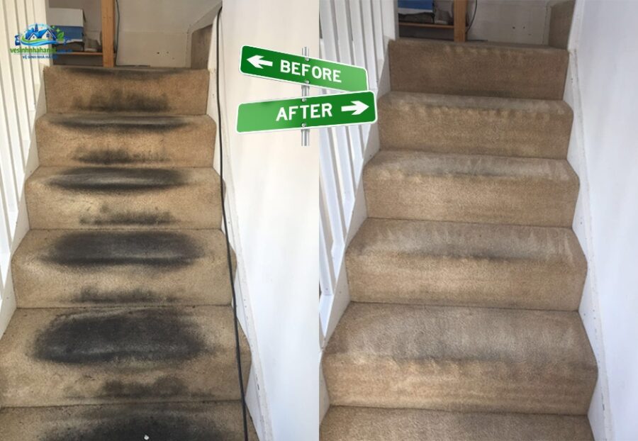 Dịch vụ giặt thảm cầu thang