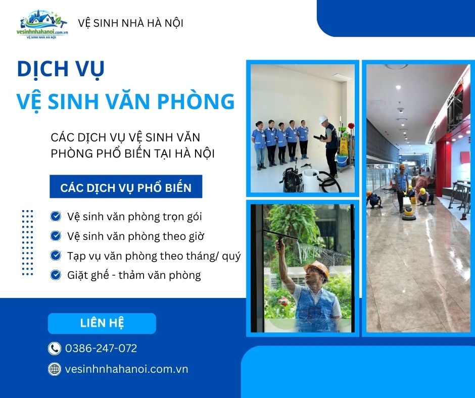 Dịch vụ vệ sinh văn phòng tại Hà Nội chuyên nghiệp