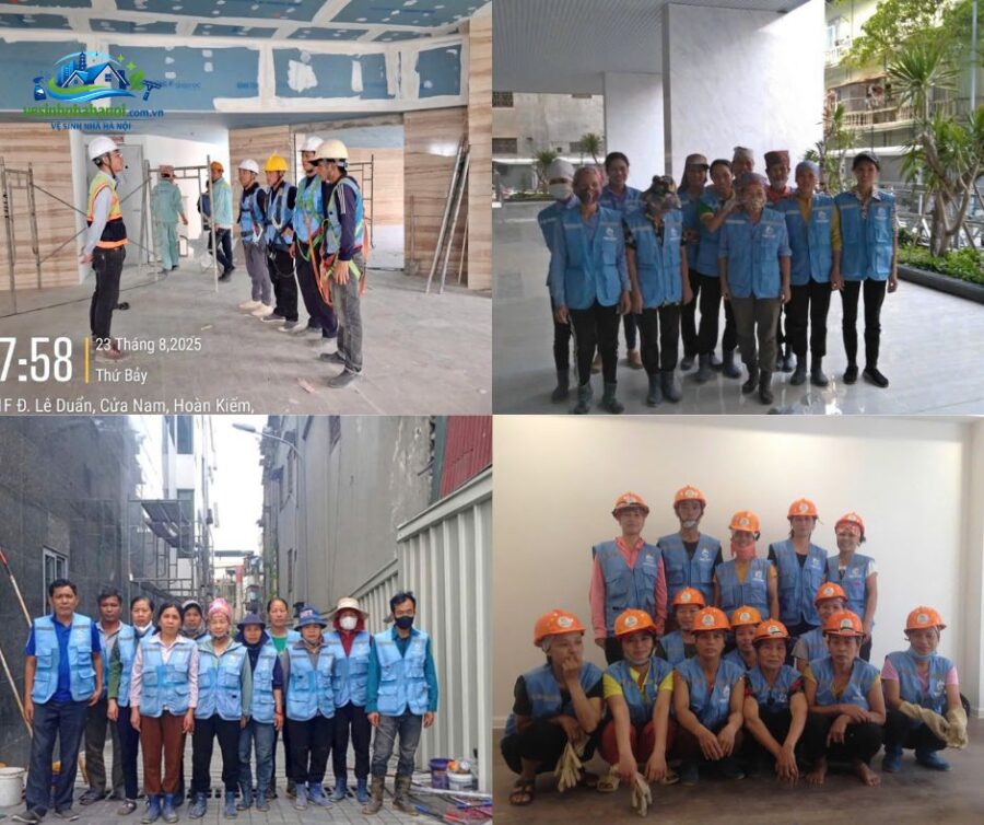 dọn vệ sinh tòa nhà sau xây dựng