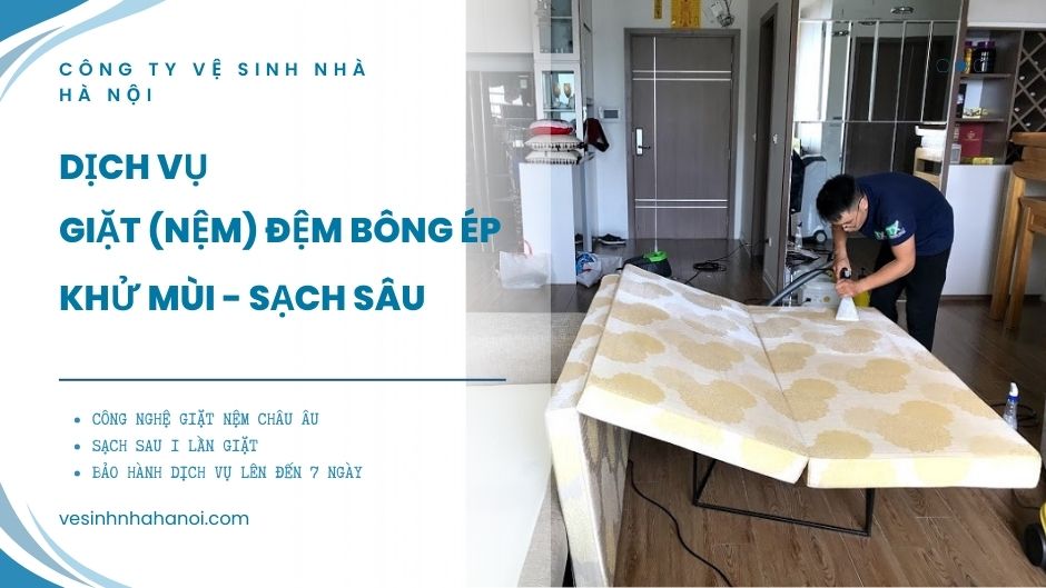 giặt đệm bông ép