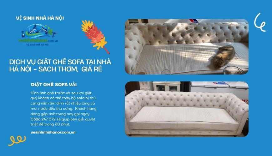 giặt ghế sofa vải