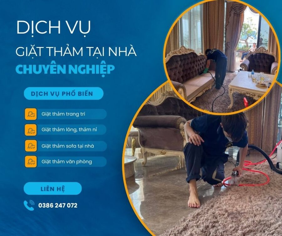 giặt thảm tại nhà