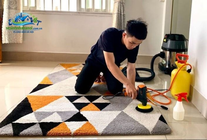 Giặt thảm tại nhà Thanh Xuân