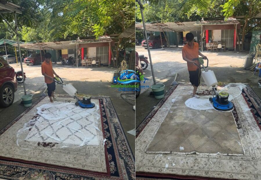 giặt thảm trang trí phòng khách tại hà nội