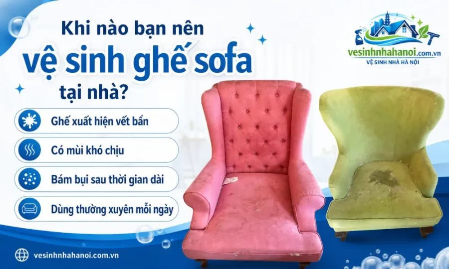 Khi nào nên giặt ghế sofa tại nhà