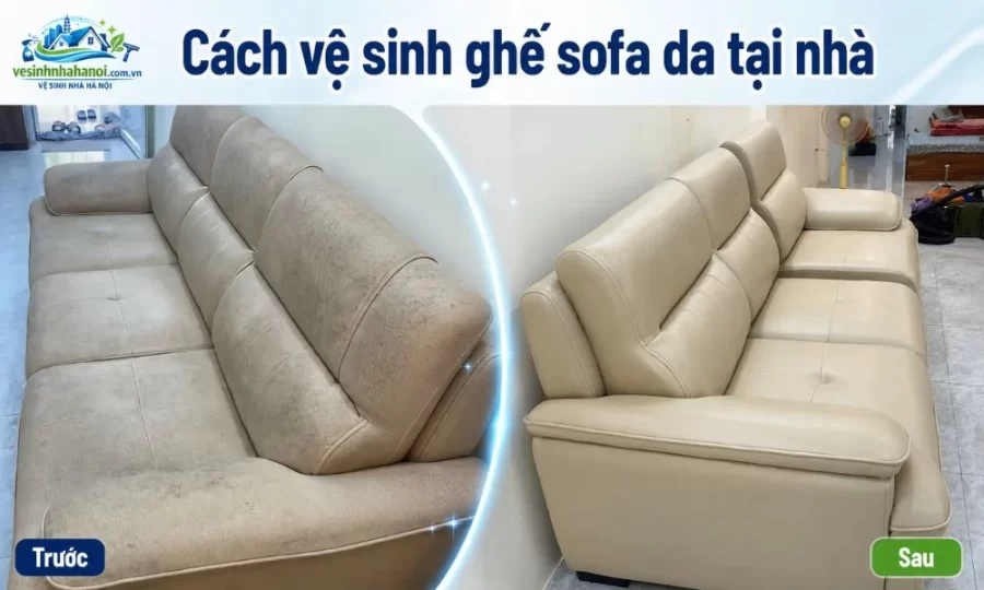 làm sạch sofa da