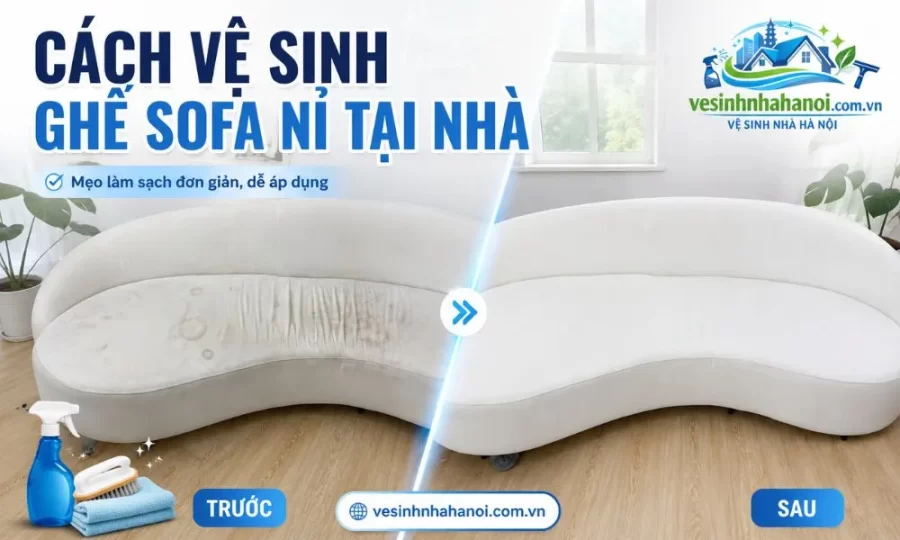 làm sạch sofa nỉ
