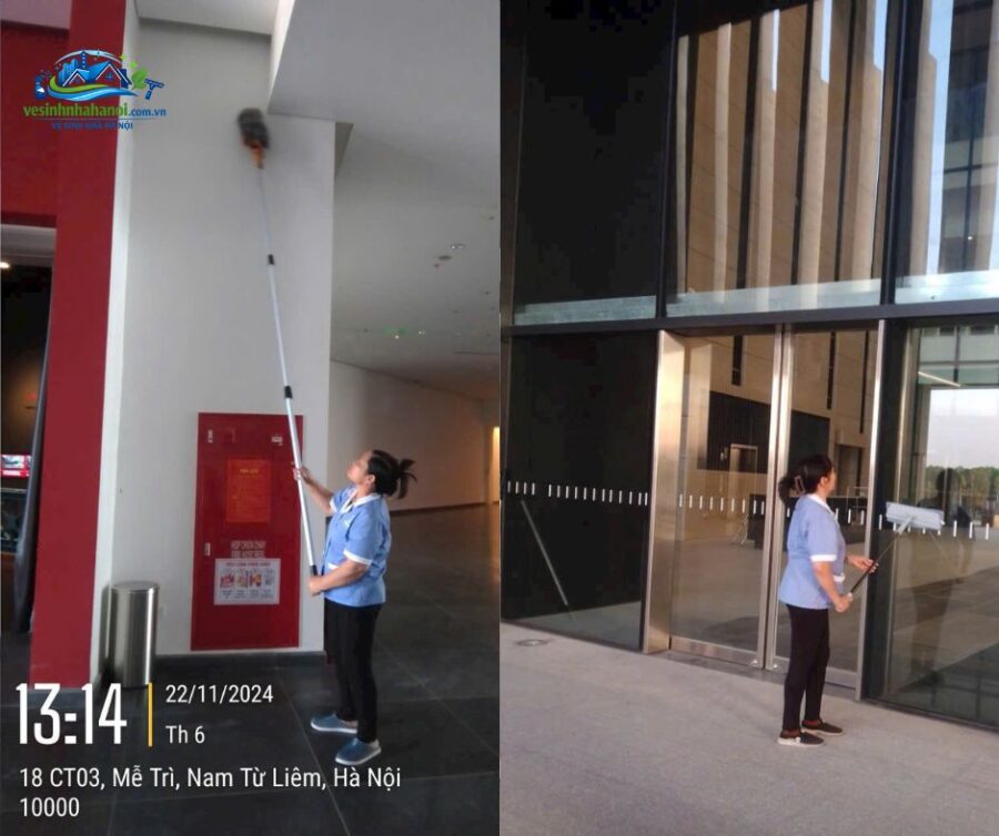 tạp vụ vệ sinh tòa nhà