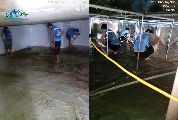 thau rửa bể nước ngầm