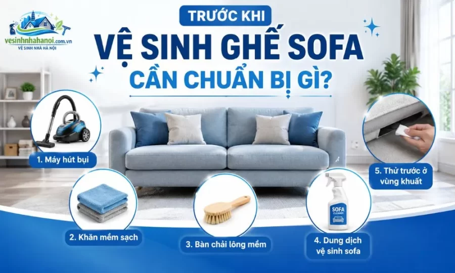 Trước khi vệ sinh ghế sofa cần chuẩn bị những gì?