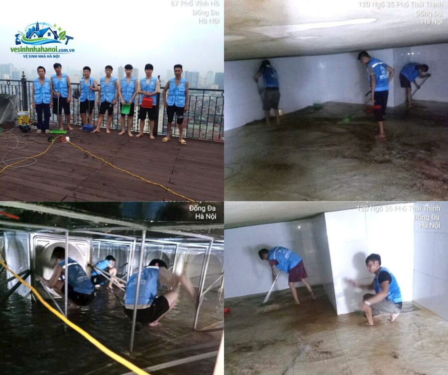 vệ sinh bể nước ngầm tòa nhà