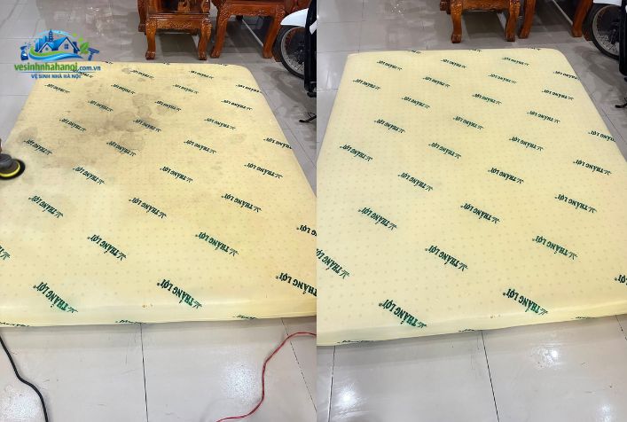 vệ sinh nệm cao su
