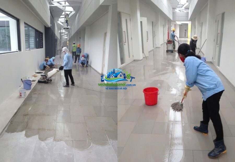 vệ sinh nhà sau xây dựng