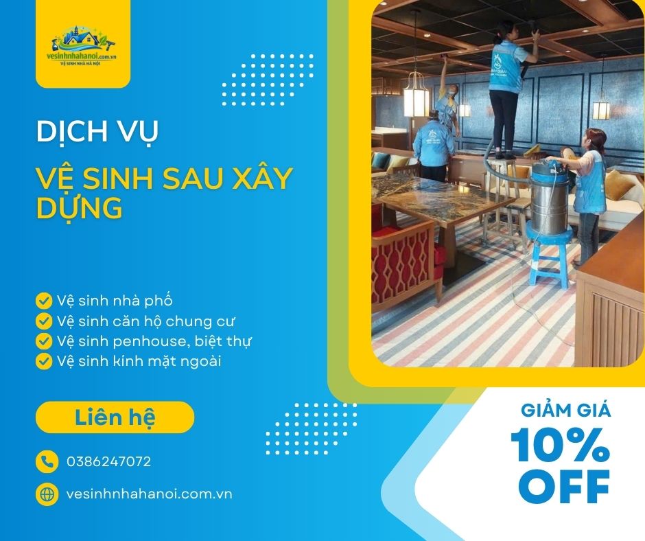 vệ sinh sau xây dựng
