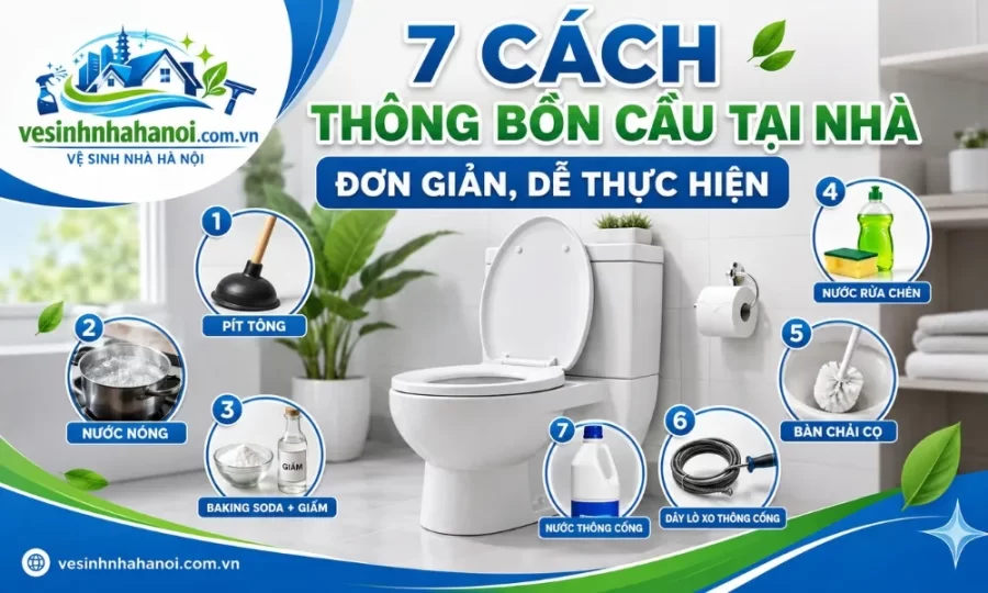 7 cách thông bồn cầu tại nhà