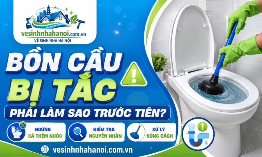 Bồn cầu bị tắc phải làm sao 