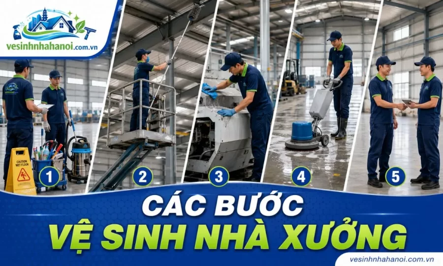 Các bước vệ sinh nhà xưởng