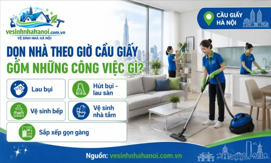 Các công việc dọn nhà theo giờ gồm những gì?
