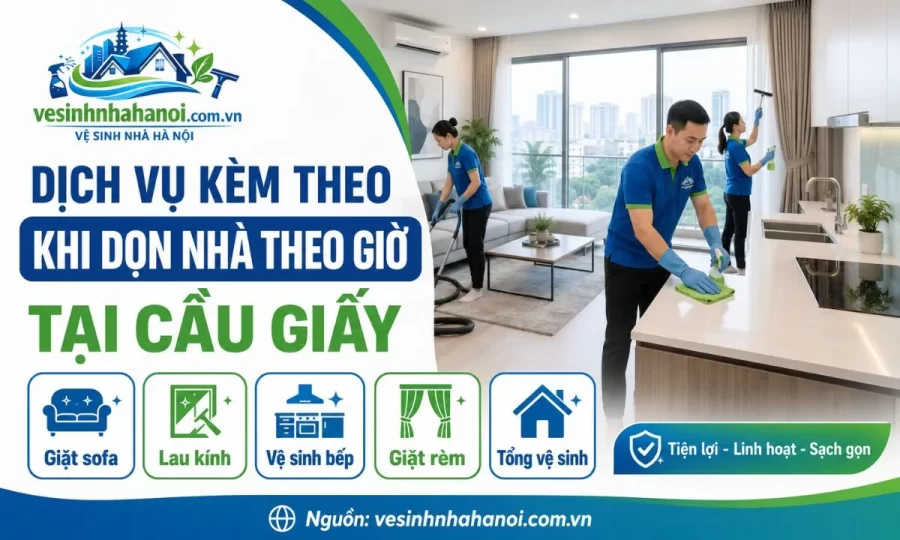 Các công việc dọn nhà theo giờ kèm theo 