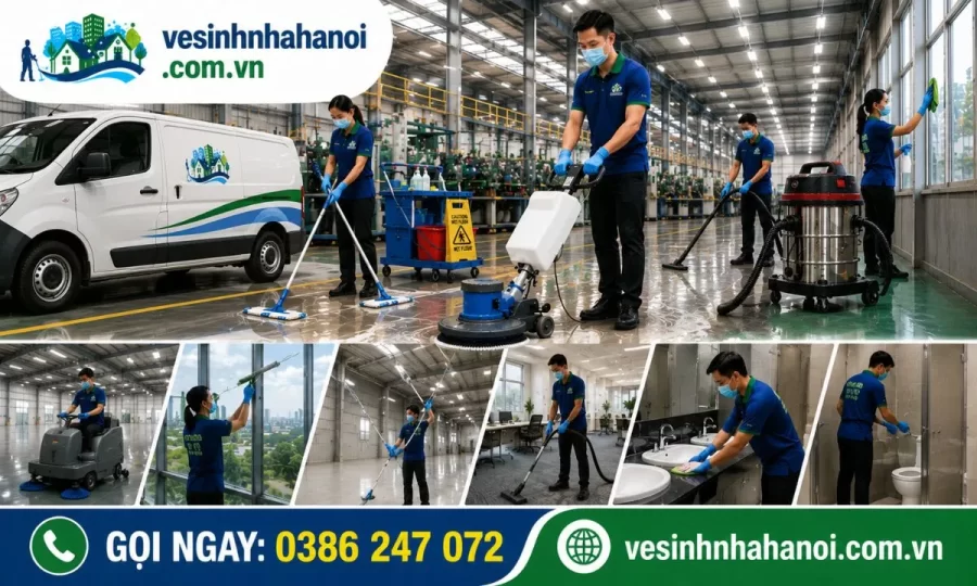 Các hạng mục vệ sinh công nghiệp tại Bắc Ninh