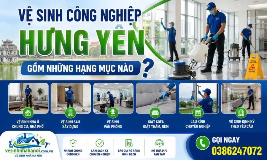 Các hạng mục vệ sinh công nghiệp tại Hưng Yên
