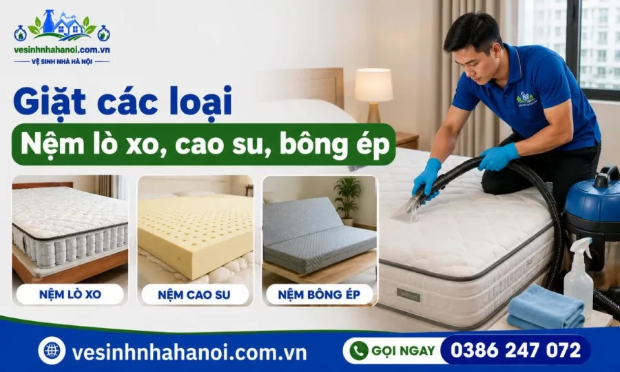 Các loại nệm nhận giặt tại Đống Đa