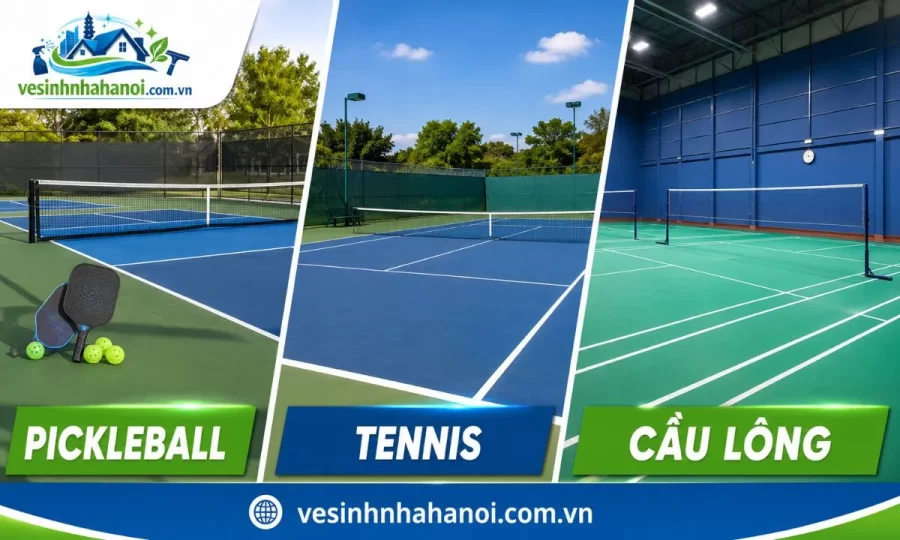 Các loại sân thể thao nhận vệ sinh bảo dưỡng