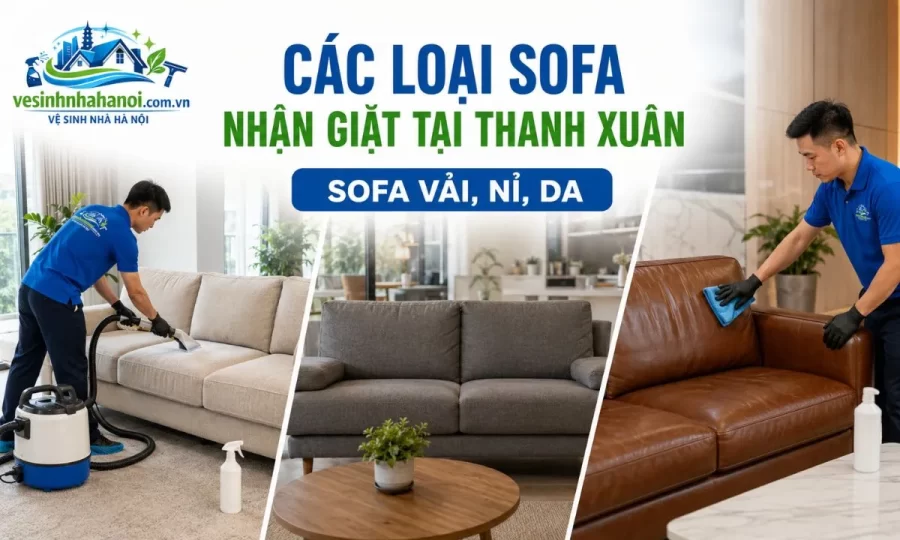 Các loại sofa nhận giặt tại Thanh Xuân