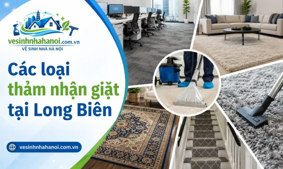 Các loại thảm nhận giặt tại Long Biên
