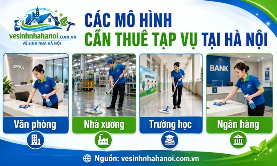 Các mô hình cần thuê tạp vụ tại Hà Nội