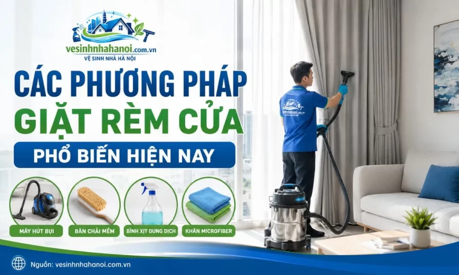 Các phương pháp giặt rèm cửa tại nhà