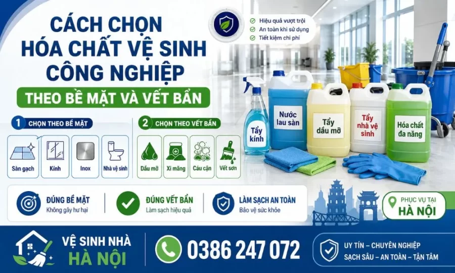 Cách chọn hóa chất vệ sinh công nghiệp