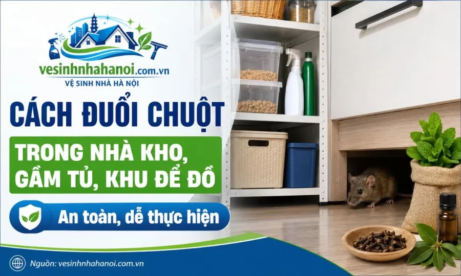 Cách đuổi chuột trong nhà kho, gầm tủ