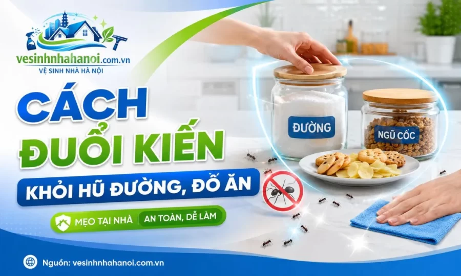 Cách đuổi kiến khỏi hũ đường, đồ ăn