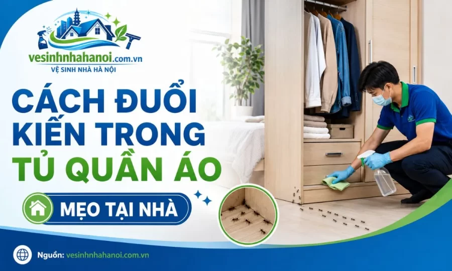 Cách đuổi kiến trong tủ quần áo