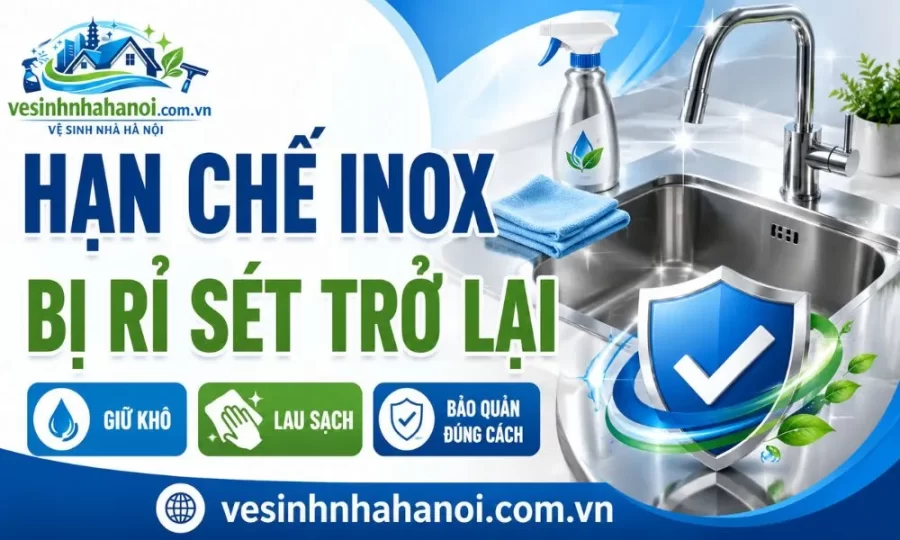 Cách hạn chế inox bị rỉ sét chở lại