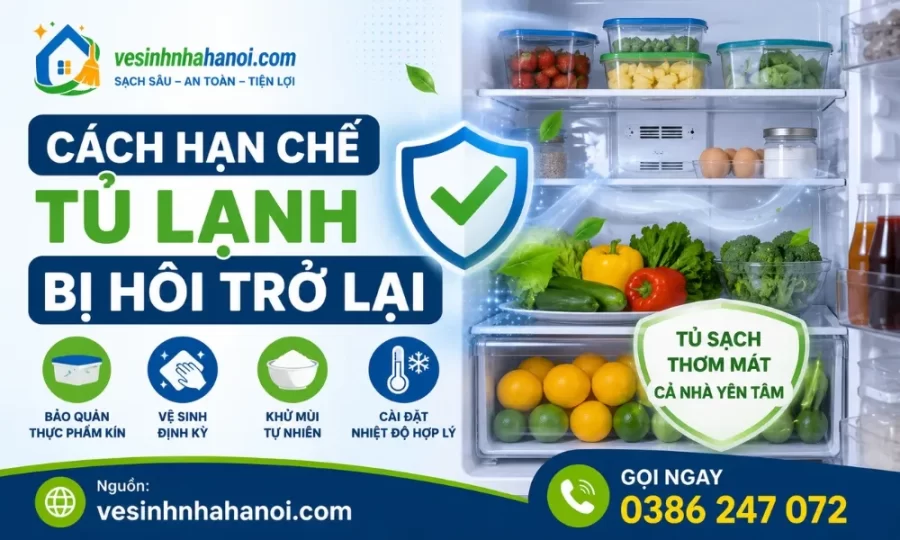 Cách hạn chế tủ lạnh bị hôi trở lại