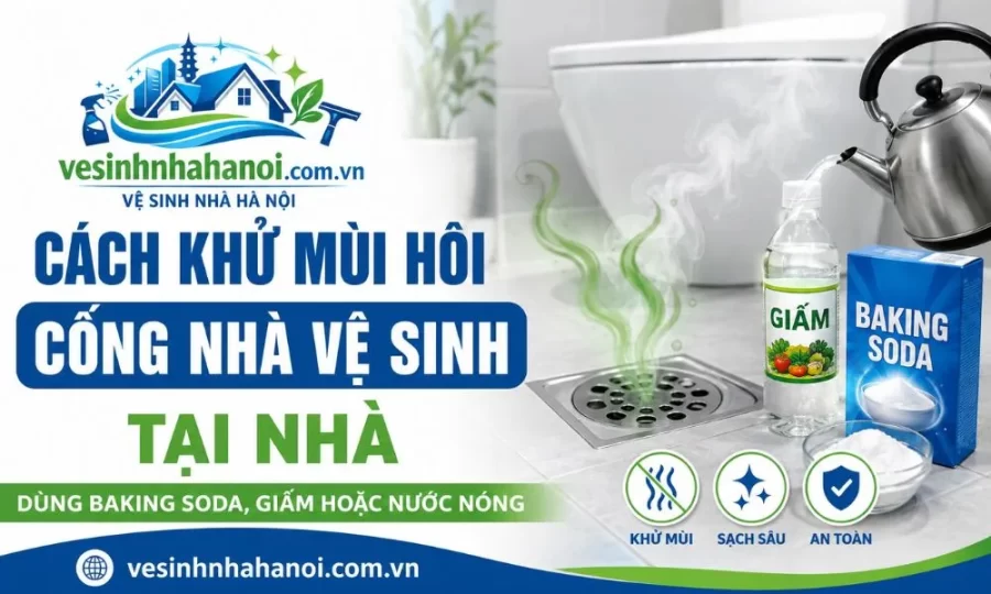 Cách khử mùi hôi cống bằng backing soda
