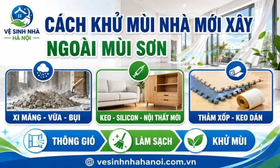 Cách khử mùi nhà mới xây