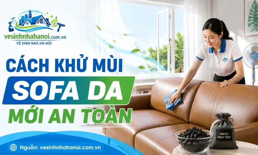 Cách khử mùi sofa da mới an toàn