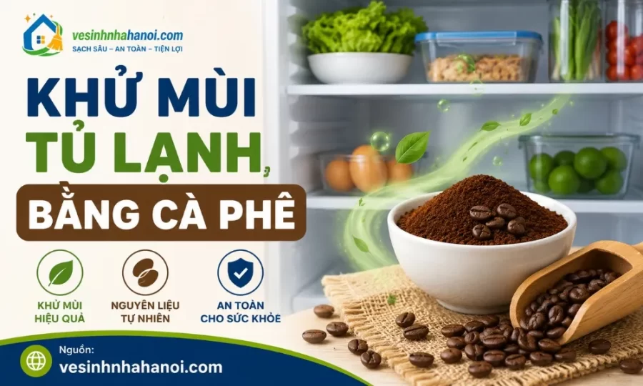 Cách khử mùi tủ lạnh bằng cafe
