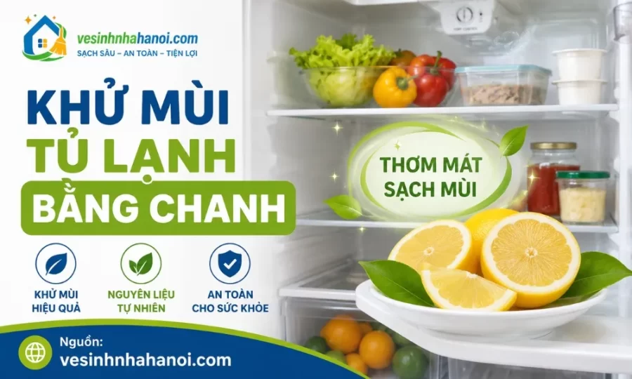 Cách khử mùi tủ lạnh bằng chanh