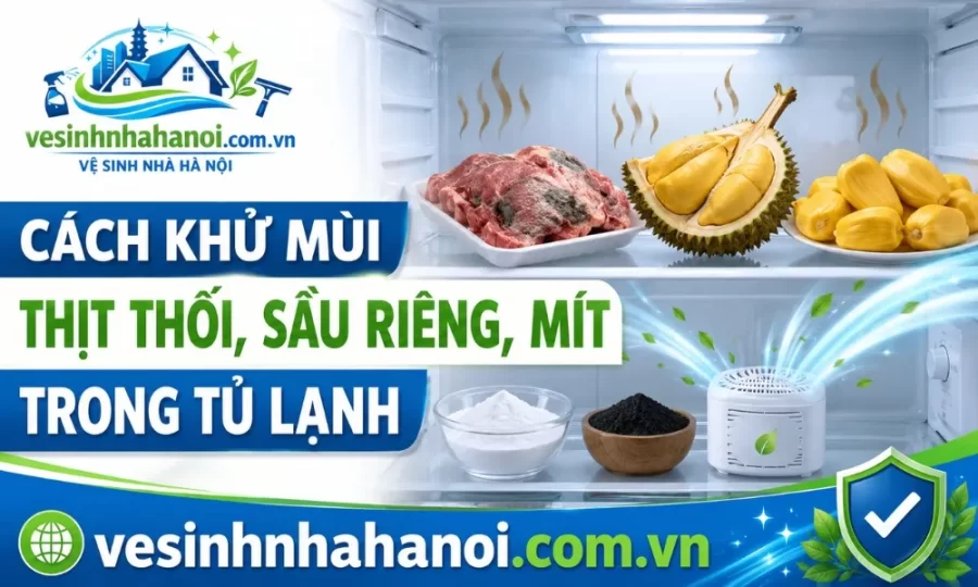 Cách khử mùi tủ lạnh bị mùi thịt thối, sầu riêng, mít