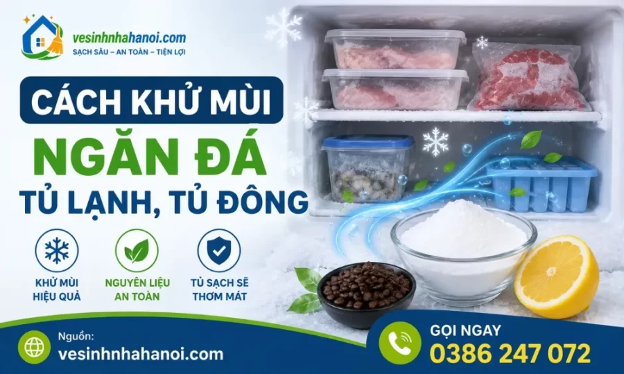 Cách khử mùi tủ lạnh trong ngăn đá, tủ lạnh, tủ đông