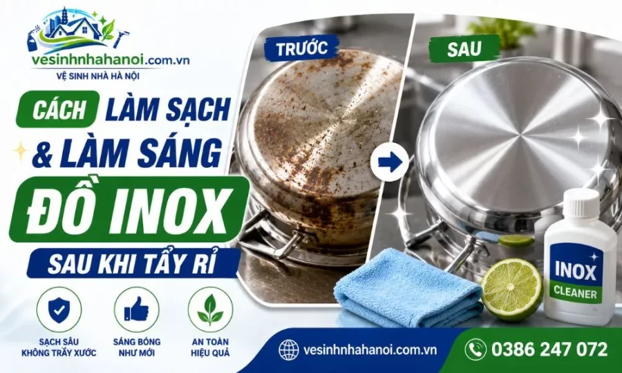 Cách làm sạch và sáng inox sau khi tẩy rỉ