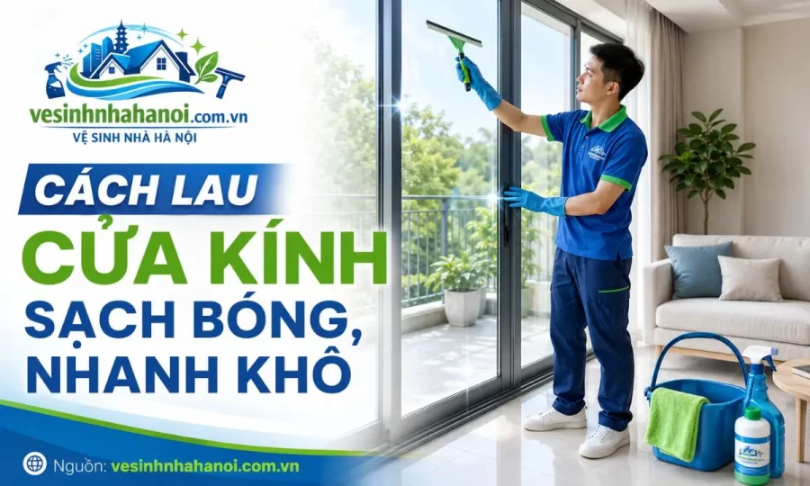 Cách lau cửa kính sạch bóng nhanh khô