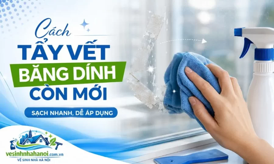 Cách tẩy băng dính còn mới