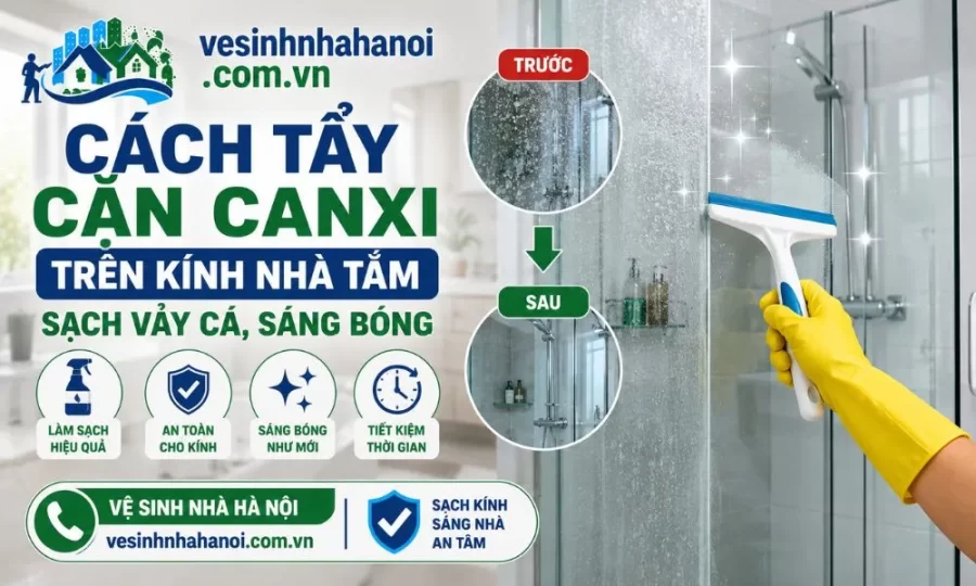 Cách tẩy cặn canxi trên kính